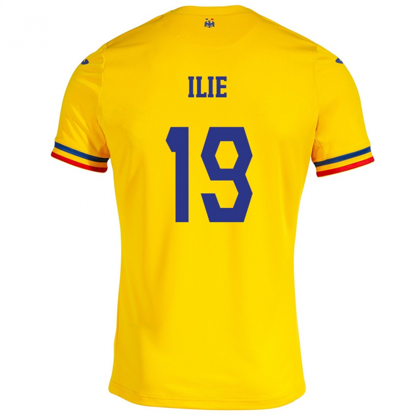 Kinderen Roemenië Rareș Ilie #19 Geel Thuisshirt Thuistenue 24-26 T-Shirt België