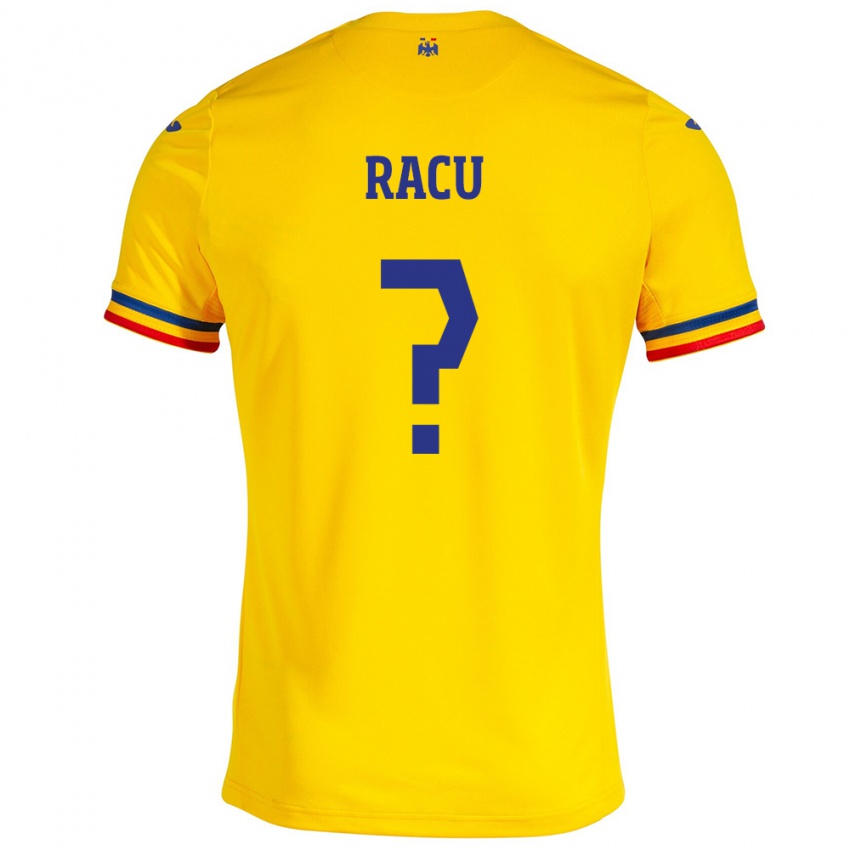 Enfant Maillot Roumanie Andrei Racu #0 Jaune Tenues Domicile 24-26 T-Shirt Belgique