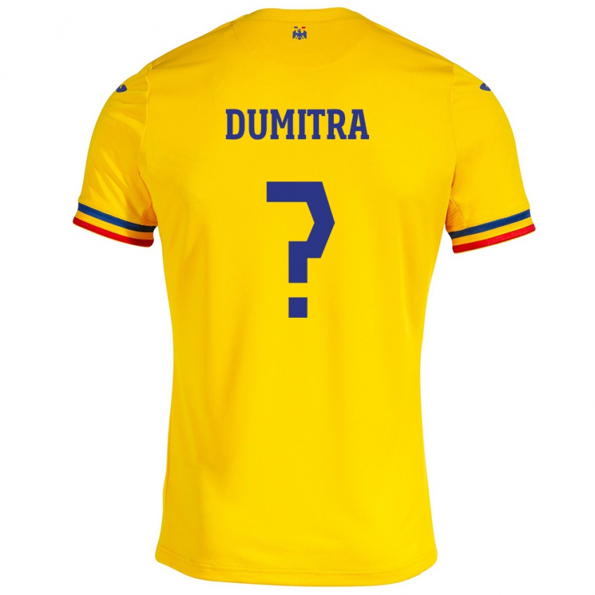 Kinderen Roemenië John Dumitra #0 Geel Thuisshirt Thuistenue 24-26 T-Shirt België