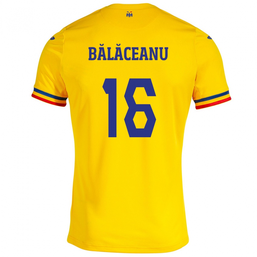 Enfant Maillot Roumanie Ioana Bălăceanu #16 Jaune Tenues Domicile 24-26 T-Shirt Belgique