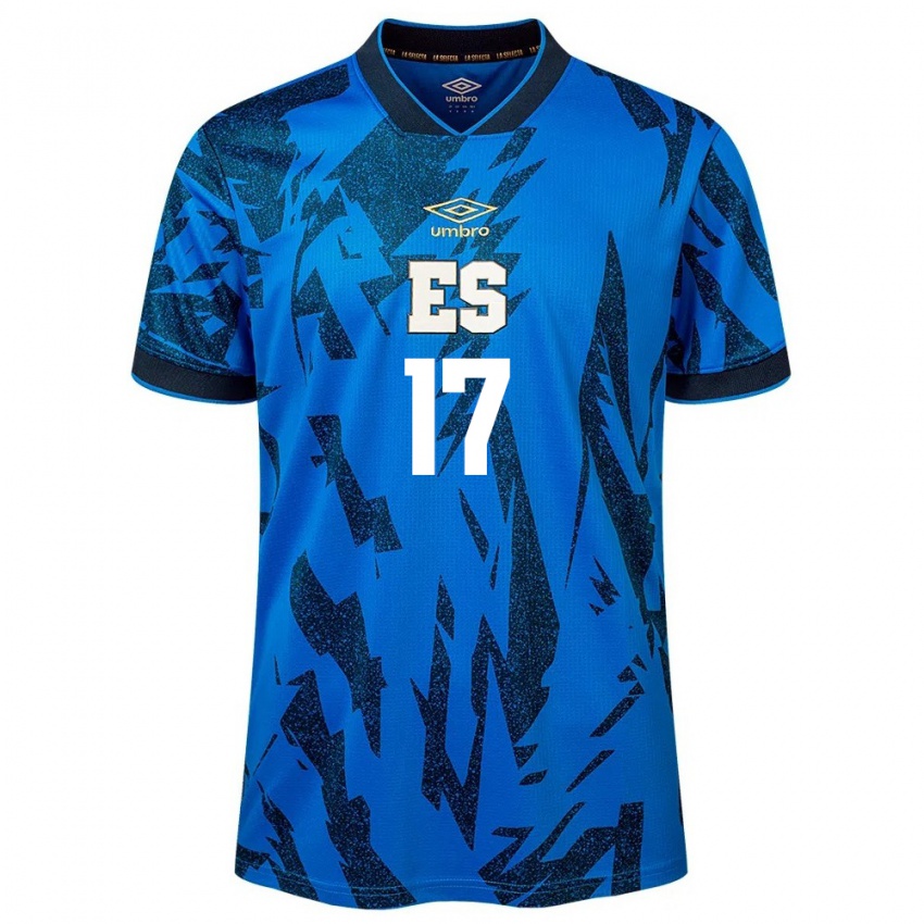 Kinderen El Salvador Anderson Portillo #17 Blauw Thuisshirt Thuistenue 24-26 T-Shirt België