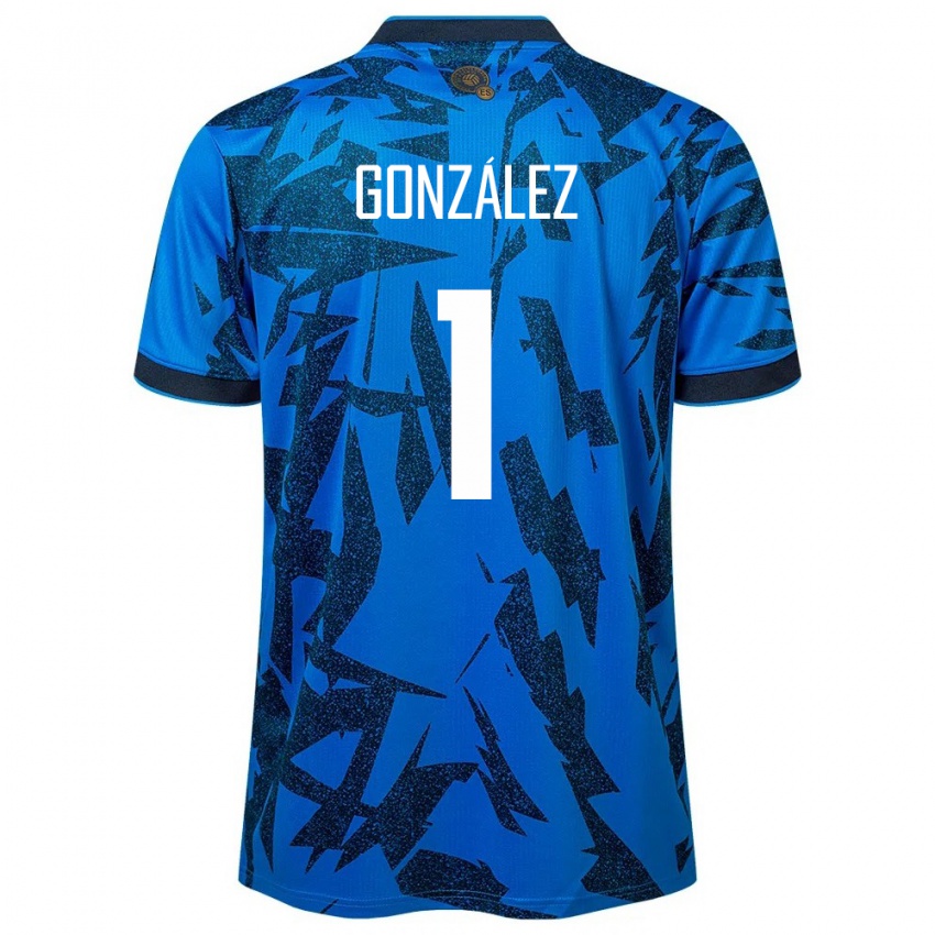 Kinderen El Salvador Mario González #1 Blauw Thuisshirt Thuistenue 24-26 T-Shirt België