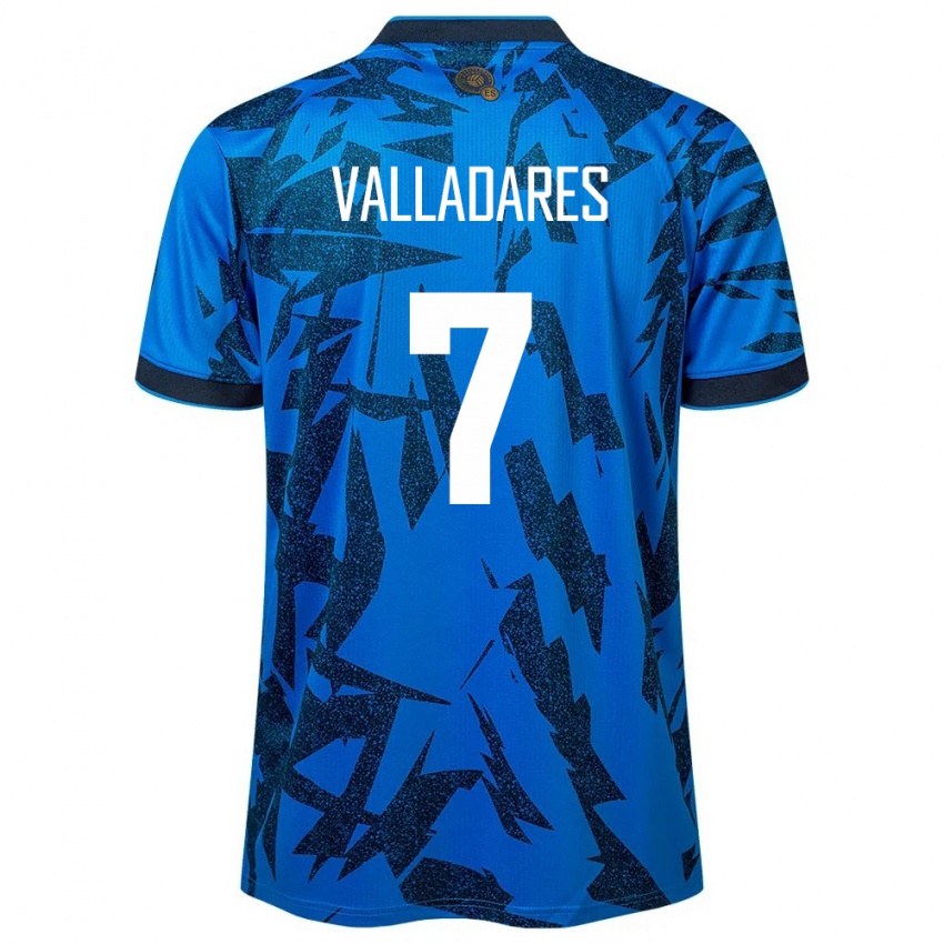 Kinderen El Salvador Jefferson Valladares #7 Blauw Thuisshirt Thuistenue 24-26 T-Shirt België