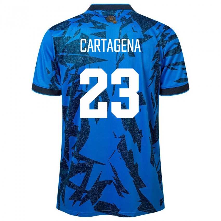 Kinderen El Salvador Melvin Cartagena #23 Blauw Thuisshirt Thuistenue 24-26 T-Shirt België