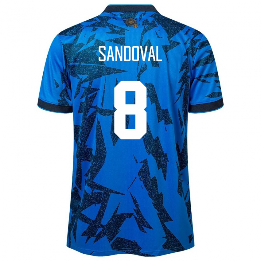 Kinderen El Salvador Emerson Sandoval #8 Blauw Thuisshirt Thuistenue 24-26 T-Shirt België