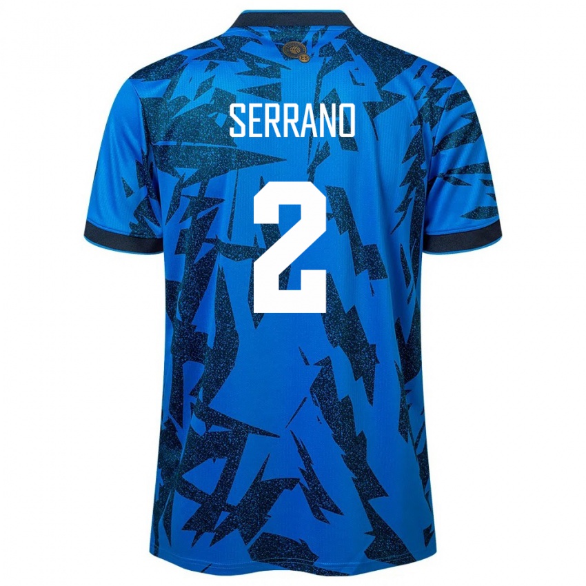 Kinderen El Salvador Alejandro Serrano #2 Blauw Thuisshirt Thuistenue 24-26 T-Shirt België