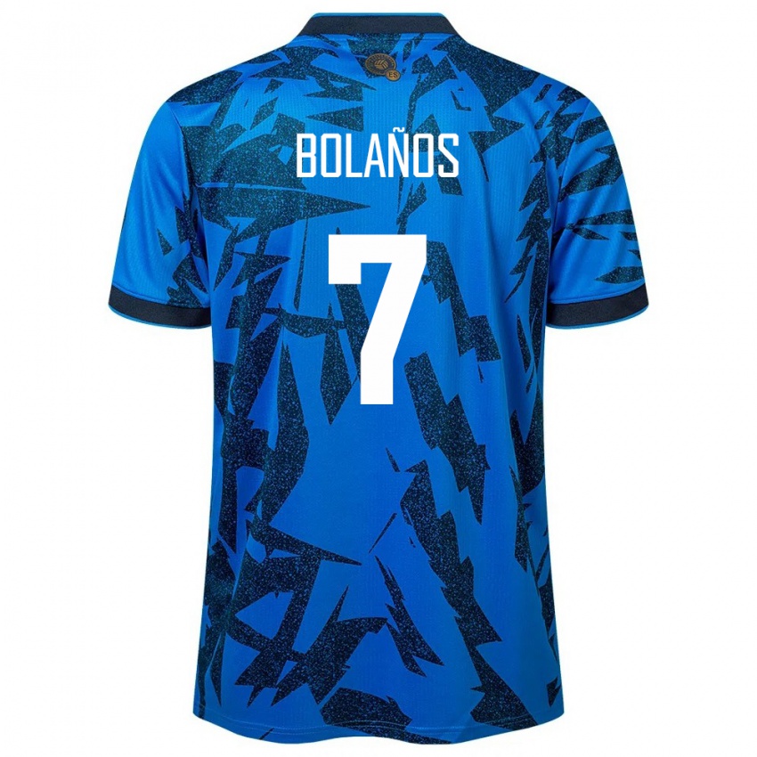 Kinderen El Salvador Javier Bolaños #7 Blauw Thuisshirt Thuistenue 24-26 T-Shirt België