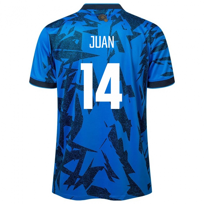 Kinderen El Salvador Juan Sánchez #14 Blauw Thuisshirt Thuistenue 24-26 T-Shirt België