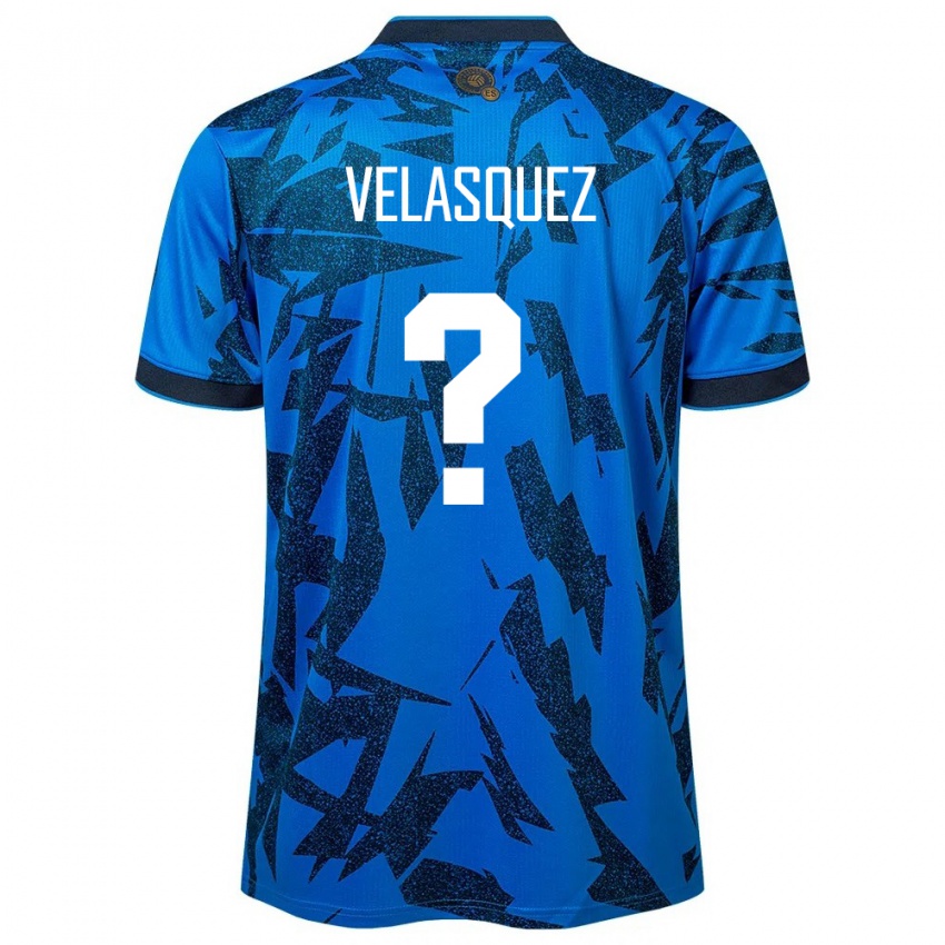 Kinderen El Salvador Jorge Velasquez #0 Blauw Thuisshirt Thuistenue 24-26 T-Shirt België