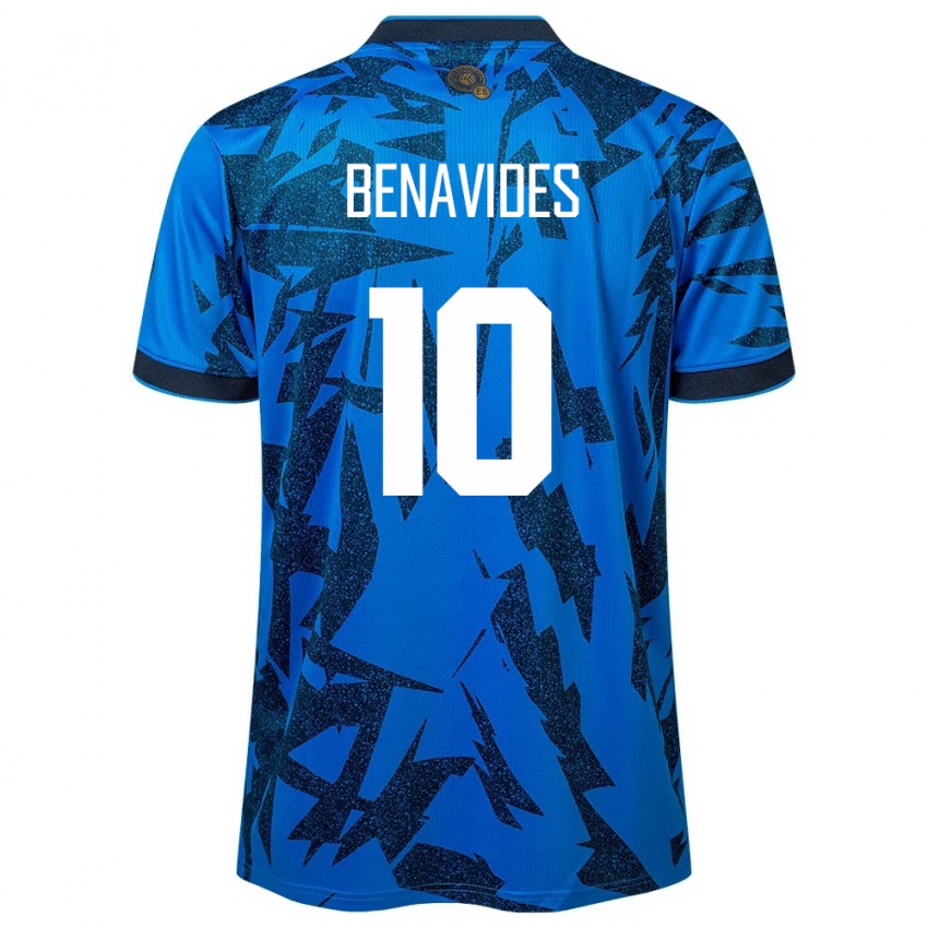 Kinderen El Salvador Matthew Benavides #10 Blauw Thuisshirt Thuistenue 24-26 T-Shirt België