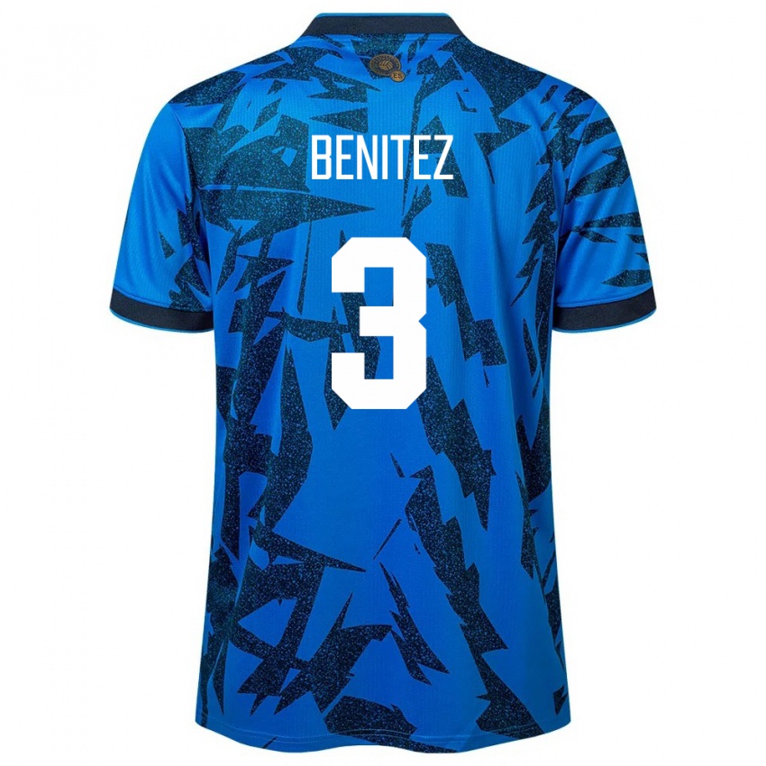 Kinderen El Salvador Carolina Benitez #3 Blauw Thuisshirt Thuistenue 24-26 T-Shirt België