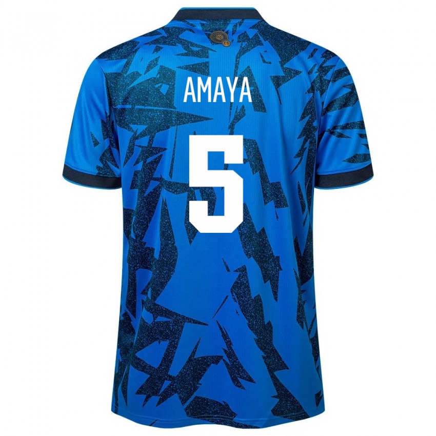 Kinderen El Salvador Nicolle Amaya #5 Blauw Thuisshirt Thuistenue 24-26 T-Shirt België