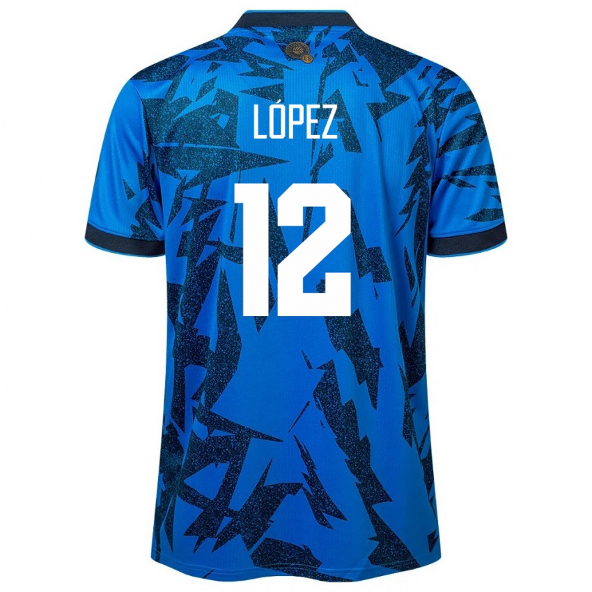 Kinderen El Salvador Abigaíl López #12 Blauw Thuisshirt Thuistenue 24-26 T-Shirt België