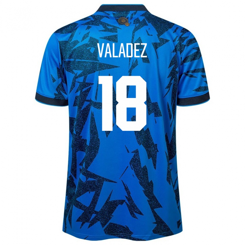 Kinderen El Salvador Samantha Valadez #18 Blauw Thuisshirt Thuistenue 24-26 T-Shirt België