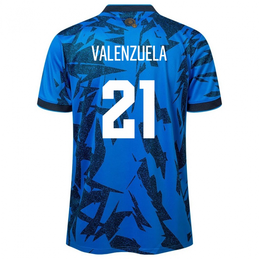 Kinderen El Salvador Ana Valenzuela #21 Blauw Thuisshirt Thuistenue 24-26 T-Shirt België