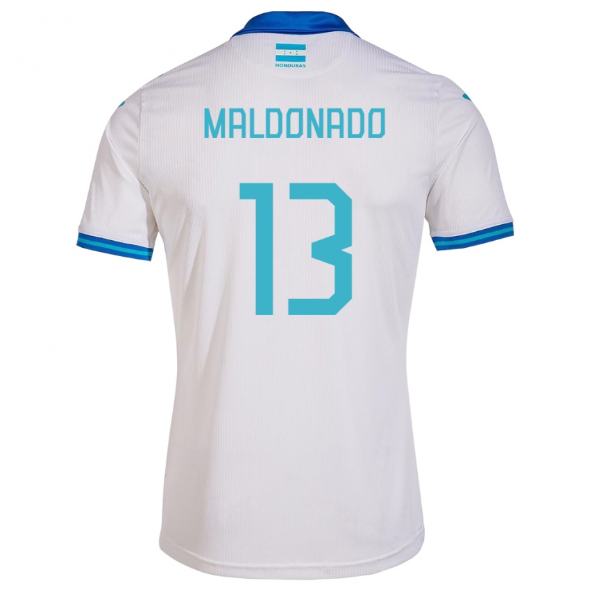 Enfant Maillot Honduras Edwin Maldonado #13 Blanc Tenues Domicile 24-26 T-Shirt Belgique