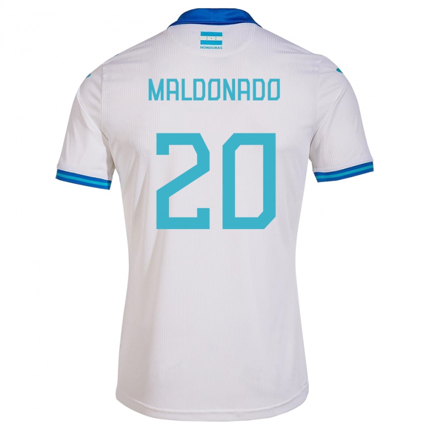 Enfant Maillot Honduras Alessandro Maldonado #20 Blanc Tenues Domicile 24-26 T-Shirt Belgique