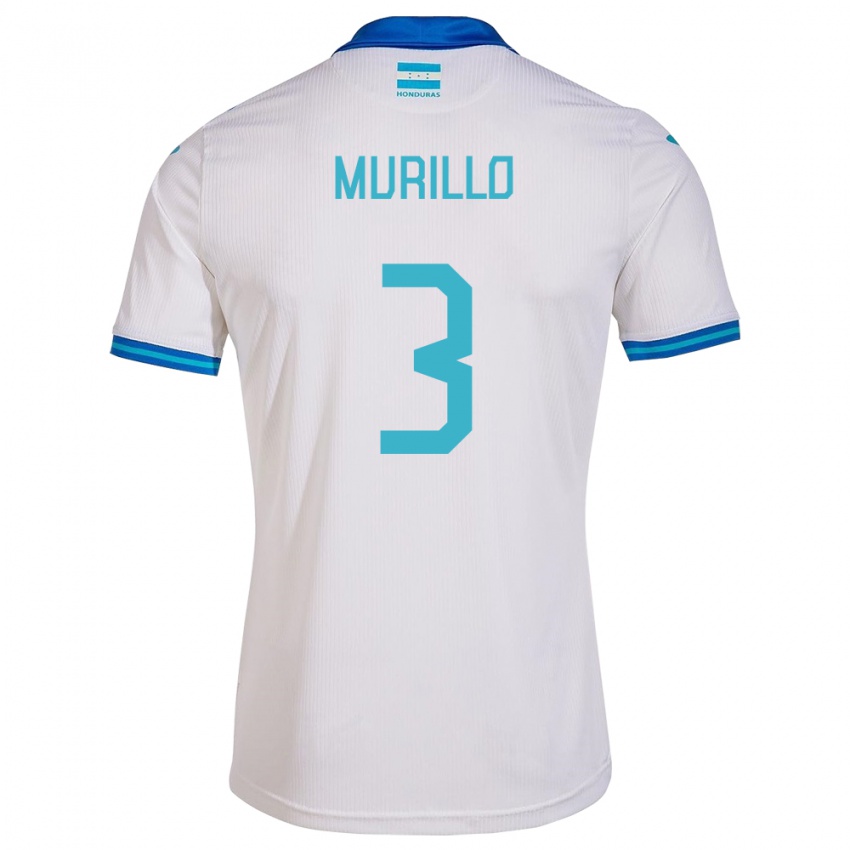 Enfant Maillot Honduras Bárbara Murillo #3 Blanc Tenues Domicile 24-26 T-Shirt Belgique