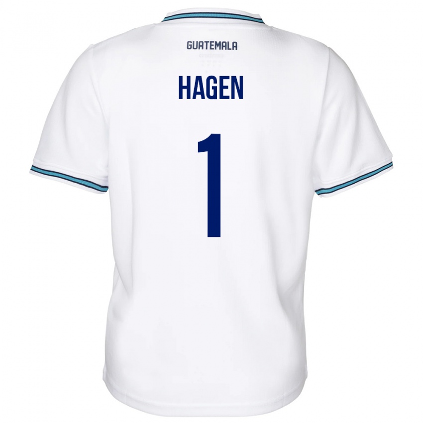 Enfant Maillot Guatemala Nicholas Hagen #1 Blanc Tenues Domicile 24-26 T-Shirt Belgique