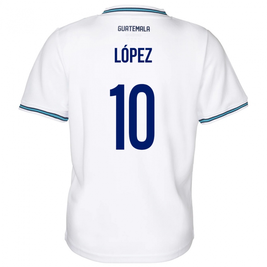 Kinderen Guatemala Antonio López #10 Wit Thuisshirt Thuistenue 24-26 T-Shirt België