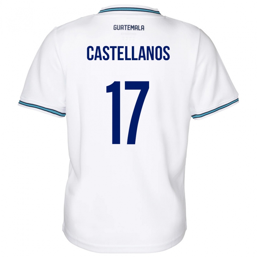 Enfant Maillot Guatemala Óscar Castellanos #17 Blanc Tenues Domicile 24-26 T-Shirt Belgique