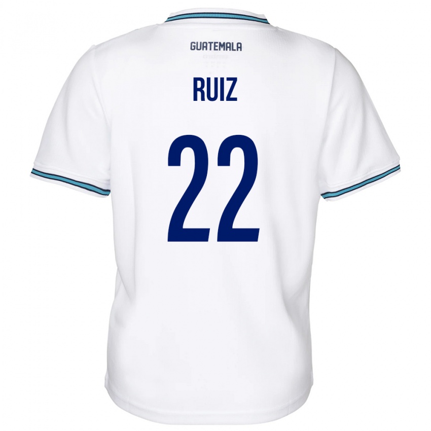 Enfant Maillot Guatemala Kevin Ruiz #22 Blanc Tenues Domicile 24-26 T-Shirt Belgique