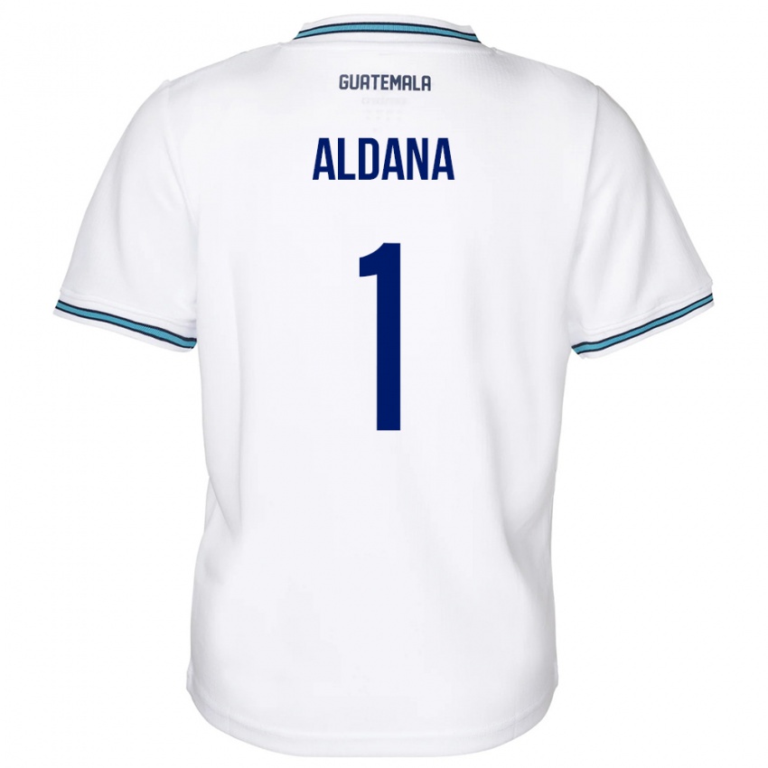 Enfant Maillot Guatemala David Aldana #1 Blanc Tenues Domicile 24-26 T-Shirt Belgique