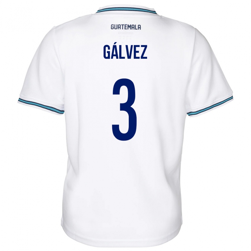 Enfant Maillot Guatemala Fredy Gálvez #3 Blanc Tenues Domicile 24-26 T-Shirt Belgique