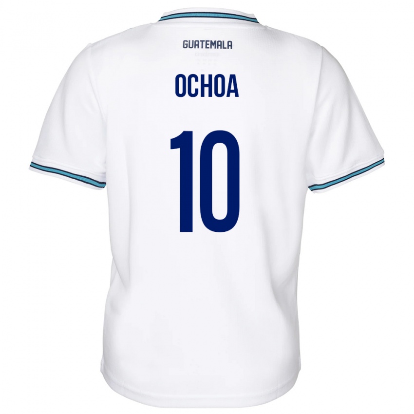 Enfant Maillot Guatemala José Ochoa #10 Blanc Tenues Domicile 24-26 T-Shirt Belgique