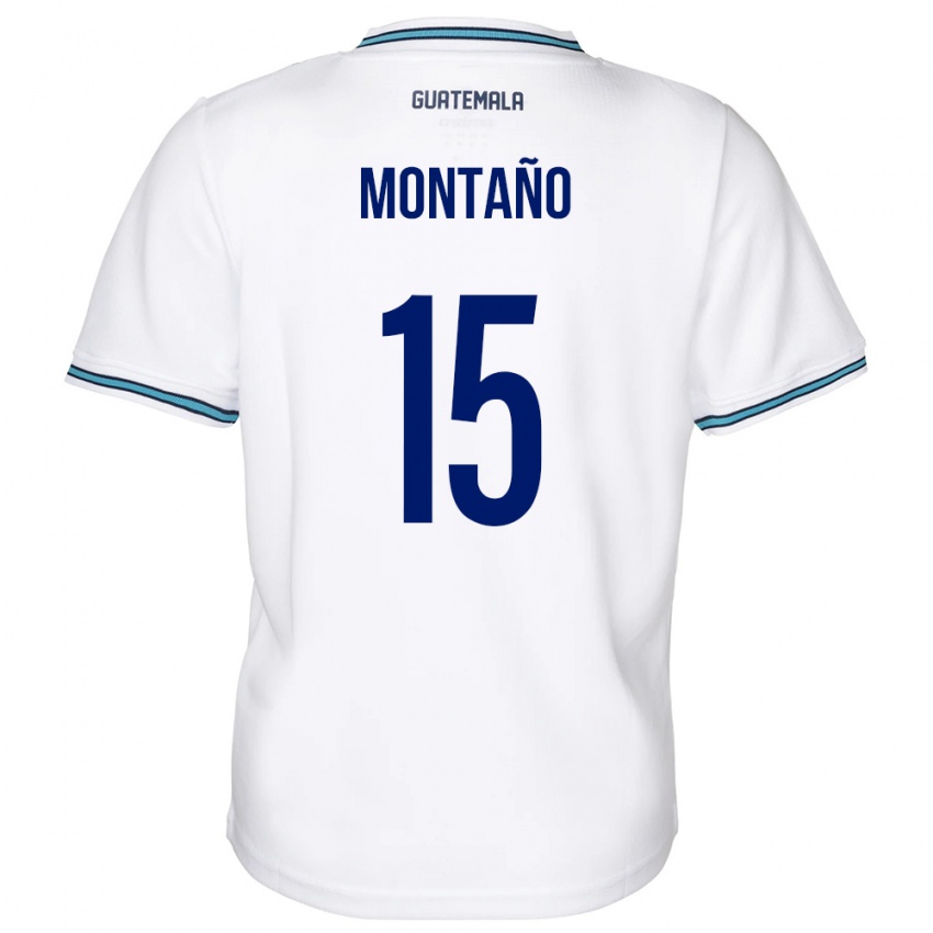 Enfant Maillot Guatemala Figo Montaño #15 Blanc Tenues Domicile 24-26 T-Shirt Belgique