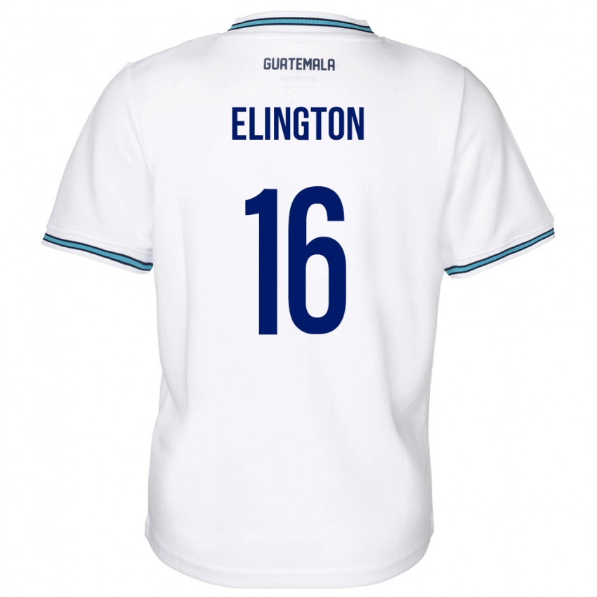 Enfant Maillot Guatemala Elvi Elington #16 Blanc Tenues Domicile 24-26 T-Shirt Belgique