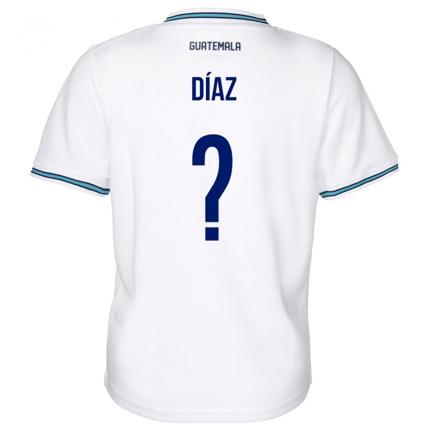 Enfant Maillot Guatemala Hendryck Díaz #0 Blanc Tenues Domicile 24-26 T-Shirt Belgique