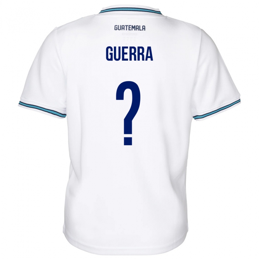 Enfant Maillot Guatemala Decarlo Guerra #0 Blanc Tenues Domicile 24-26 T-Shirt Belgique