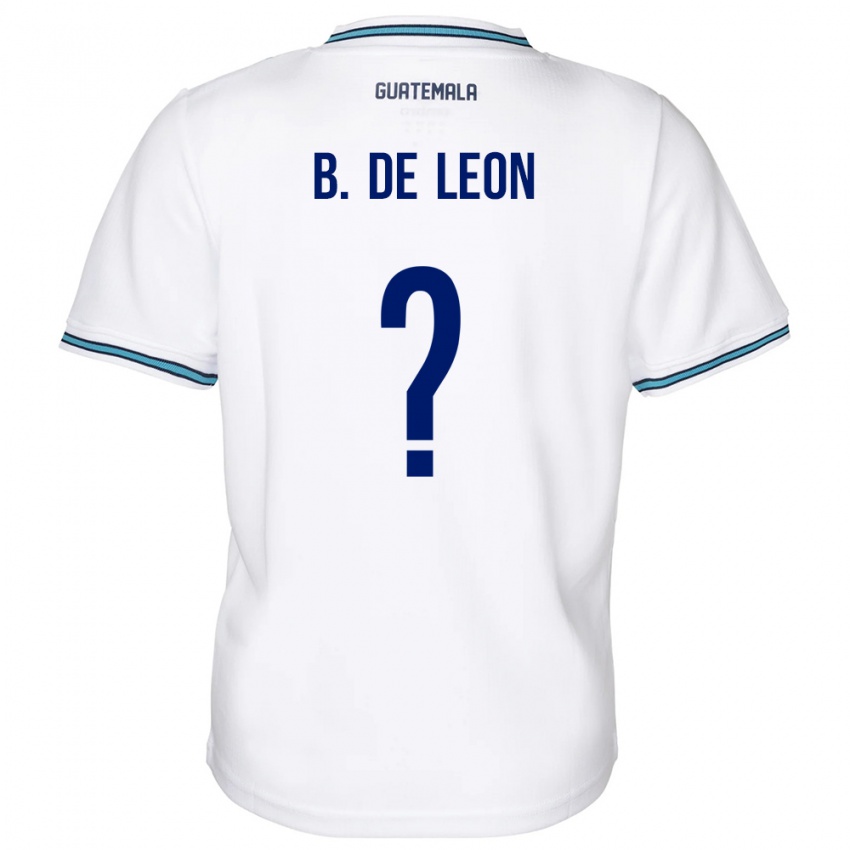 Enfant Maillot Guatemala Brandon De Leon #0 Blanc Tenues Domicile 24-26 T-Shirt Belgique