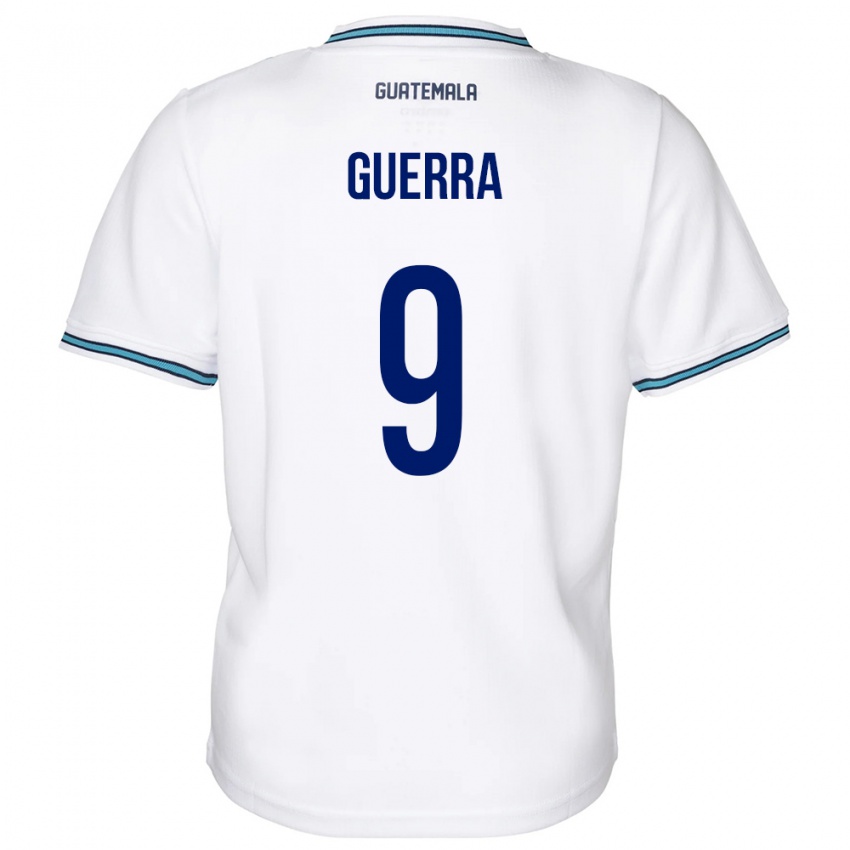 Enfant Maillot Guatemala Oseas Guerra #9 Blanc Tenues Domicile 24-26 T-Shirt Belgique