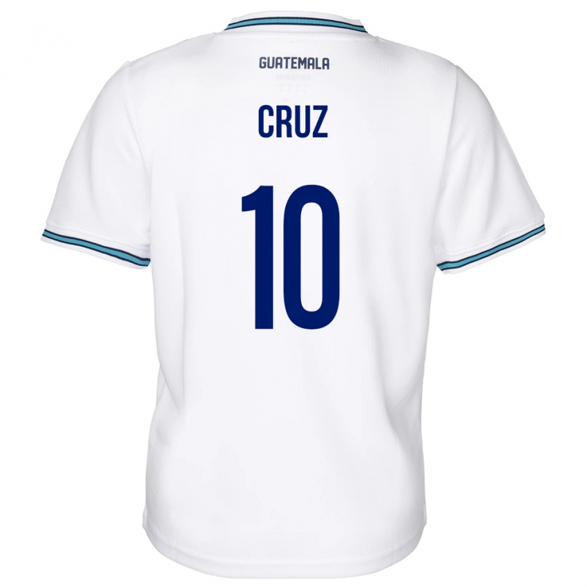 Enfant Maillot Guatemala Axel De La Cruz #10 Blanc Tenues Domicile 24-26 T-Shirt Belgique