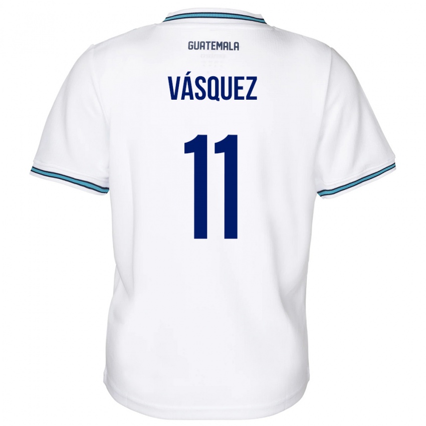 Enfant Maillot Guatemala Gabino Vásquez #11 Blanc Tenues Domicile 24-26 T-Shirt Belgique