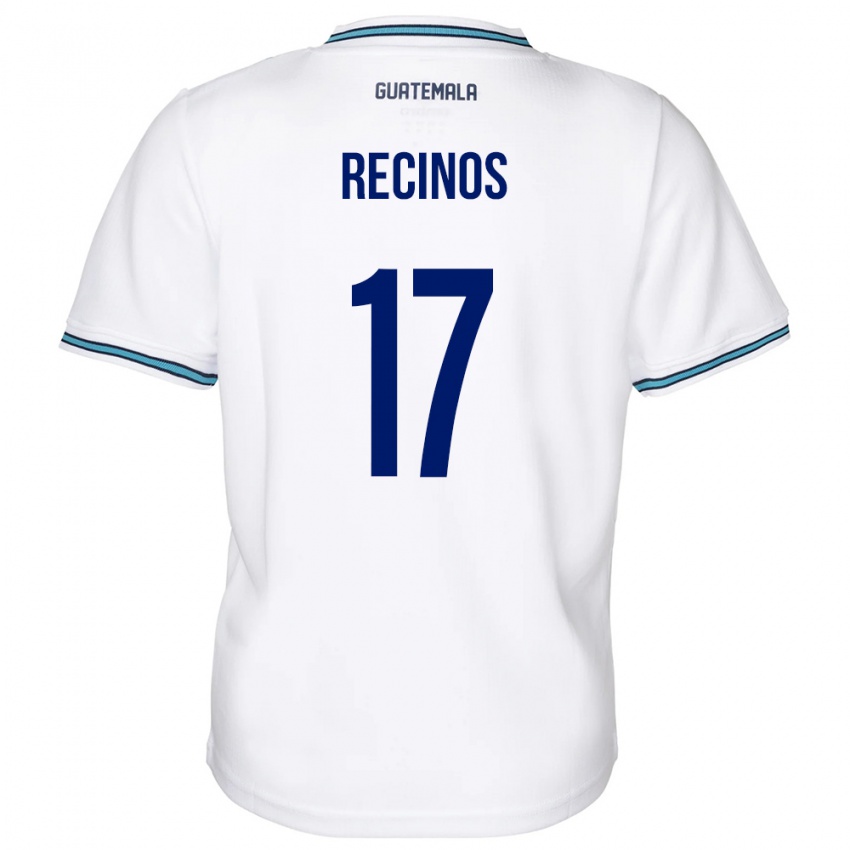 Enfant Maillot Guatemala Antony Recinos #17 Blanc Tenues Domicile 24-26 T-Shirt Belgique