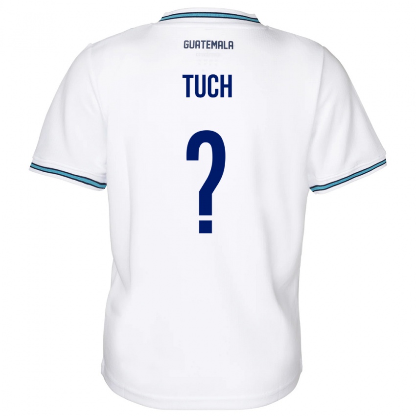 Enfant Maillot Guatemala Lorenzo Tuch #0 Blanc Tenues Domicile 24-26 T-Shirt Belgique