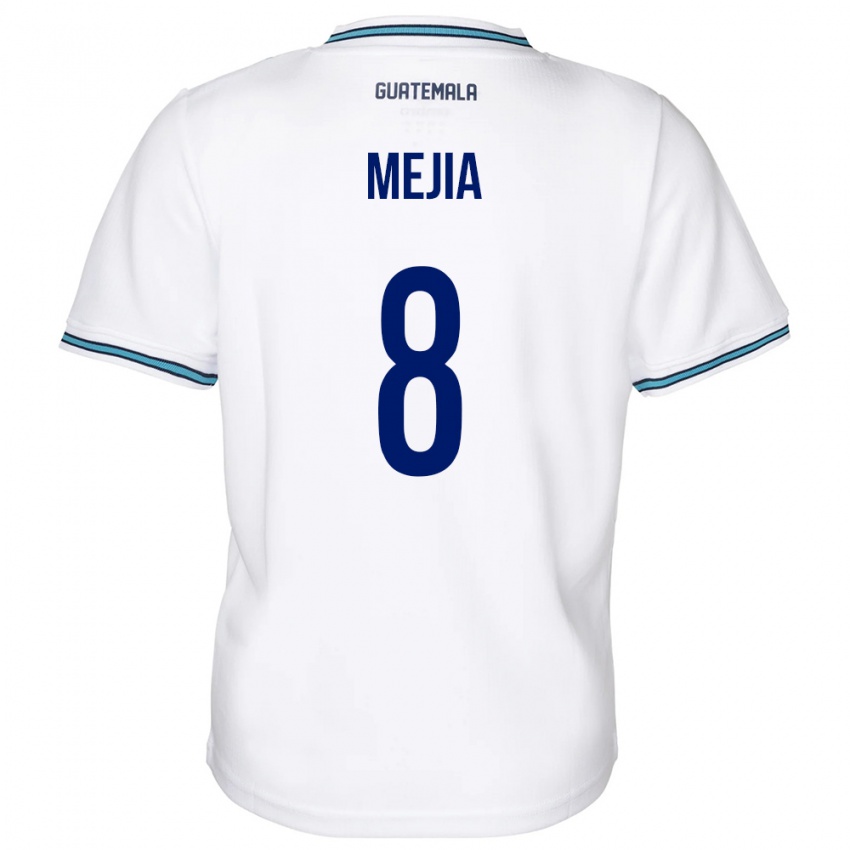 Enfant Maillot Guatemala Robert Mejia #8 Blanc Tenues Domicile 24-26 T-Shirt Belgique