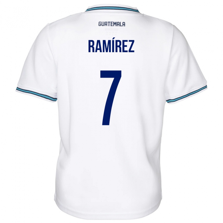 Enfant Maillot Guatemala Leslie Ramírez #7 Blanc Tenues Domicile 24-26 T-Shirt Belgique