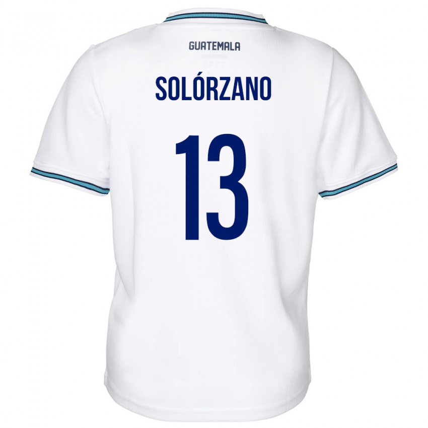 Enfant Maillot Guatemala Aisha Solórzano #13 Blanc Tenues Domicile 24-26 T-Shirt Belgique