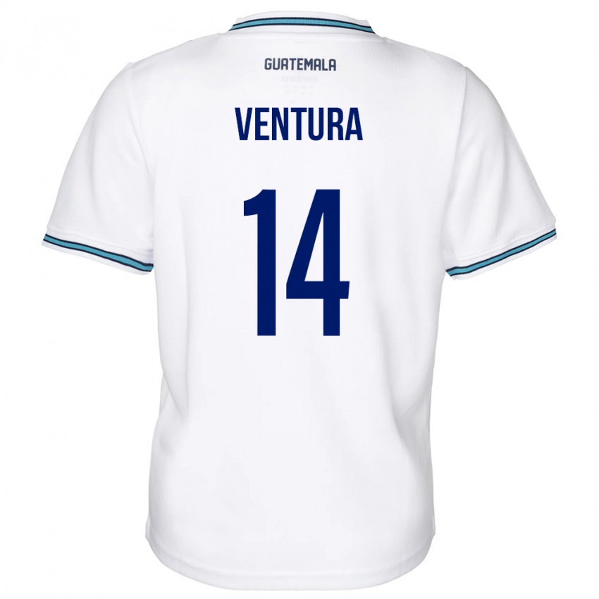 Enfant Maillot Guatemala Madelyn Ventura #14 Blanc Tenues Domicile 24-26 T-Shirt Belgique