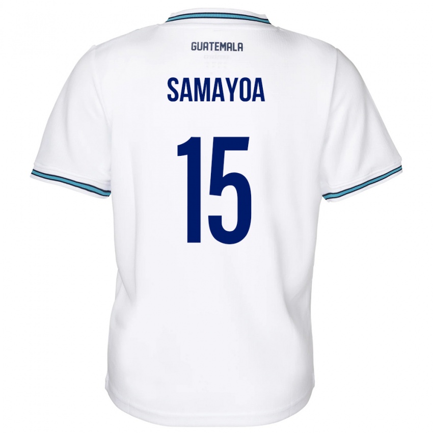 Enfant Maillot Guatemala Giselle Samayoa #15 Blanc Tenues Domicile 24-26 T-Shirt Belgique