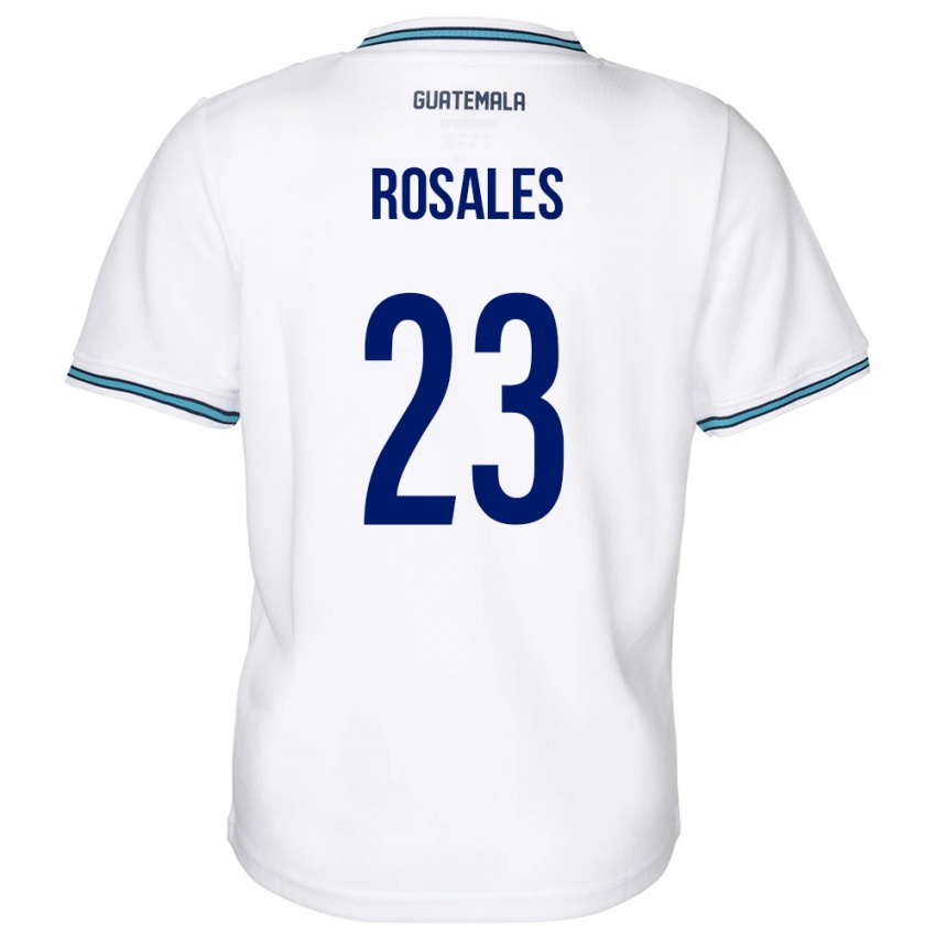 Enfant Maillot Guatemala Yareni Rosales #23 Blanc Tenues Domicile 24-26 T-Shirt Belgique