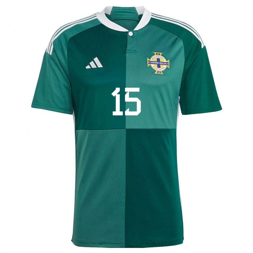 Kinderen Noord-Ierland Jordan Thompson #15 Groente Thuisshirt Thuistenue 24-26 T-Shirt België