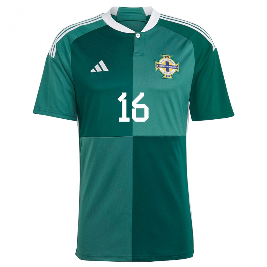 Kinderen Noord-Ierland Rio Oudnie-Morgan #16 Groente Thuisshirt Thuistenue 24-26 T-Shirt België