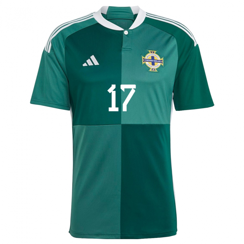 Kinderen Noord-Ierland Paddy Mcnair #17 Groente Thuisshirt Thuistenue 24-26 T-Shirt België