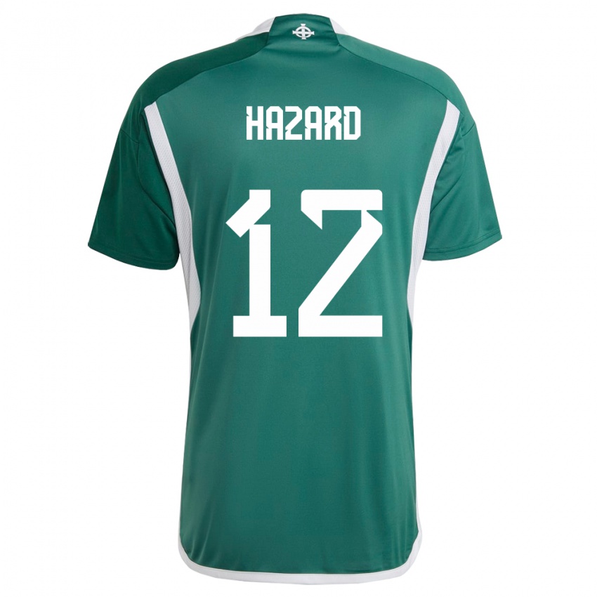 Kinderen Noord-Ierland Conor Hazard #12 Groente Thuisshirt Thuistenue 24-26 T-Shirt België