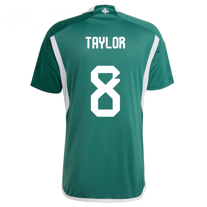 Kinderen Noord-Ierland Dale Taylor #8 Groente Thuisshirt Thuistenue 24-26 T-Shirt België